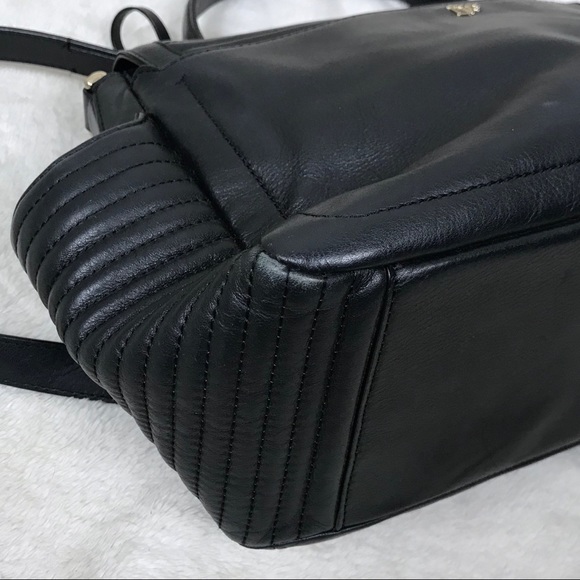 DVF Large Black Quilted 440 Courier Satchel Bag - Picture 6 of 8